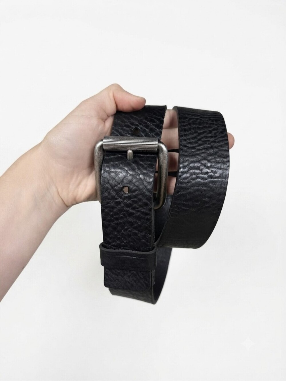 Levi's Black Textured Genuine Leather Belt Size Small 30-32